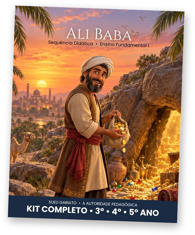 Capa do kit completo de Ali Babá e os Quarenta Ladrões